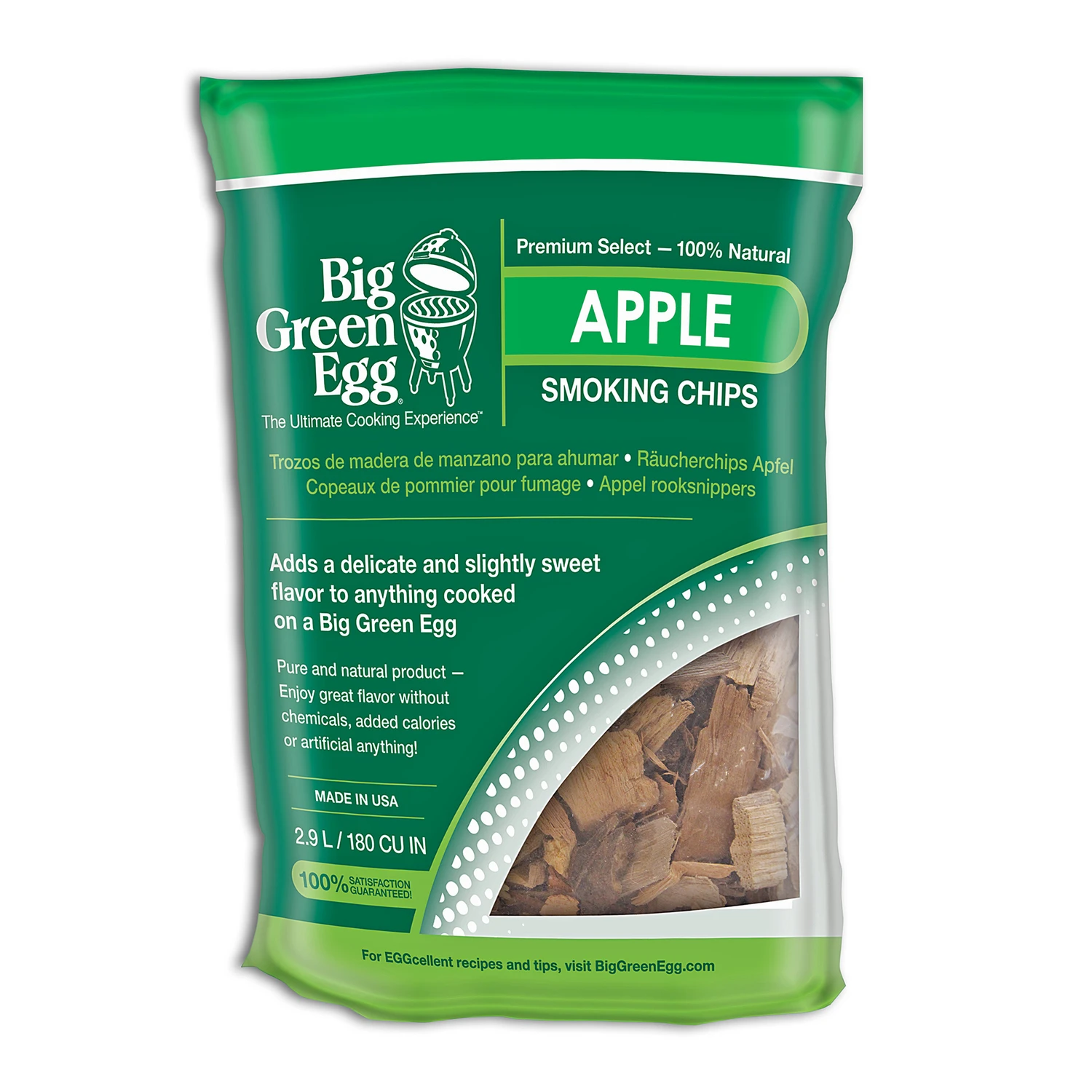 All Natural Apple Wood Smoking Chips 180 Cu In - Premium Flavor Enhancer