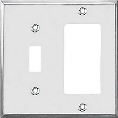 Jackson Deerfield Chrome 2 Gang Rocker-gfci Wall Plate 8cs126