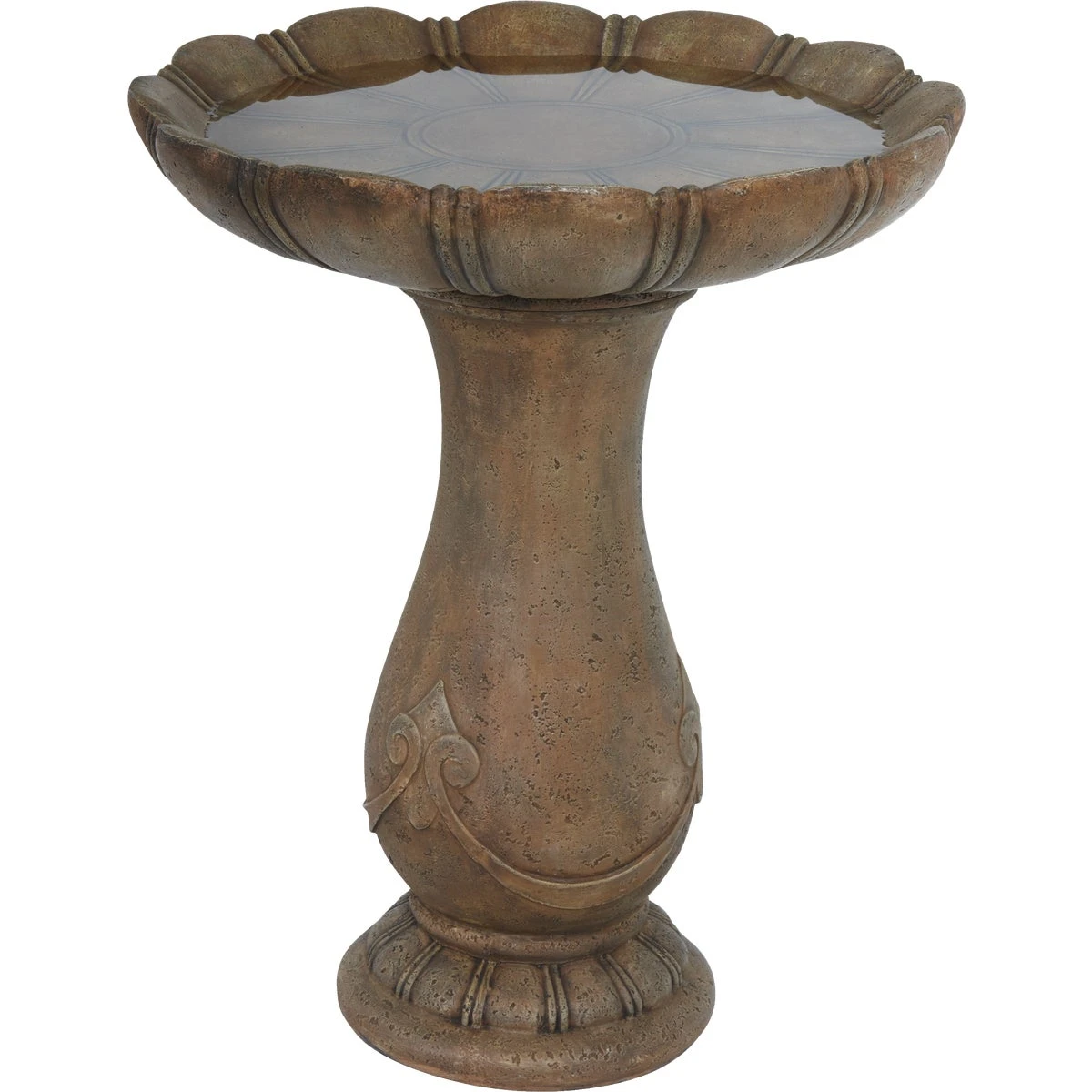 Flower Bird Bath 23 In. Concrete Vase-shaped Design Wxfo2256