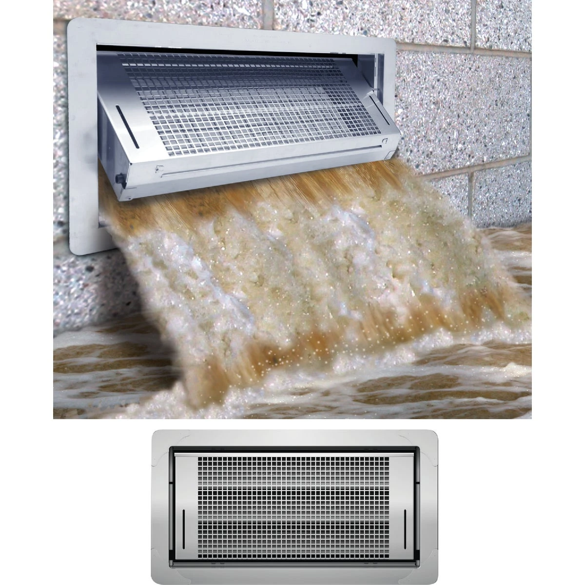 8 In. X 16 In. Dual Function Automatic Foundation Vent - Flood Protection