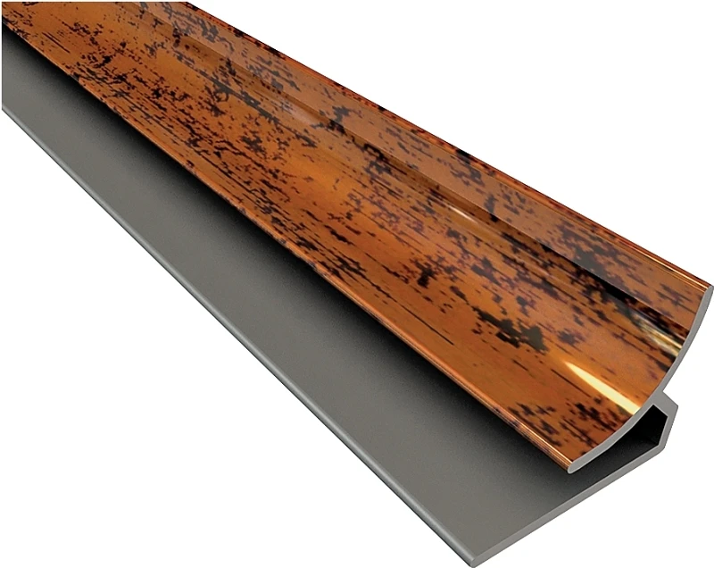 Fasade 18 Inch Thermoplastic Inside Corner Backsplash Trim In Moonstone Copper