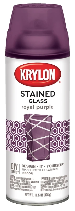 Stained Glass Translucent Royal Purple Spray Paint 11.5 Oz - Indoor Use
