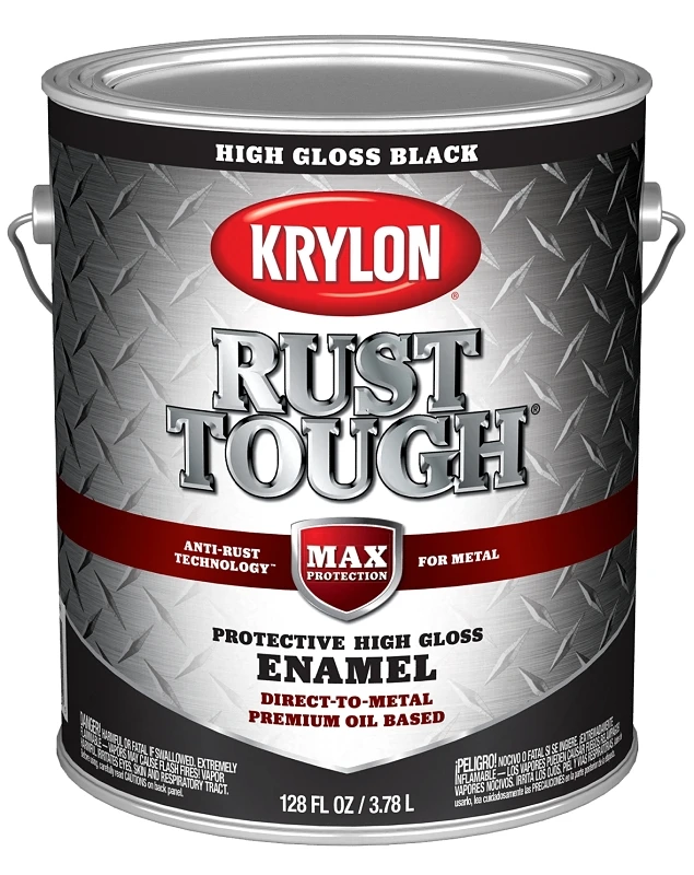 Rust Tough Oil-based Gloss Rust Control Enamel, Black, 1 Gallon, K09730008