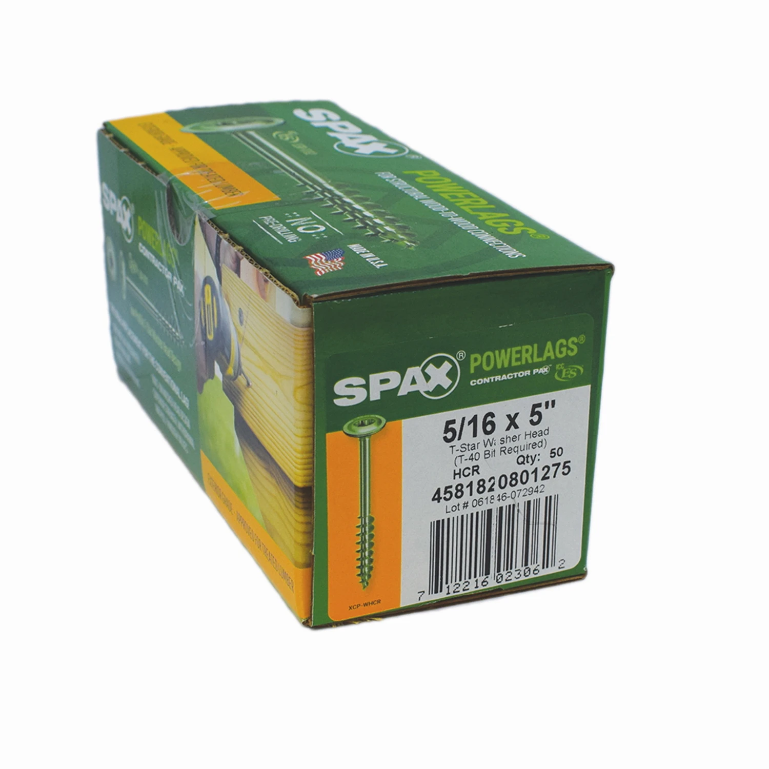 SPAX PowerLags 5/16 in. in. X 5 in. L T-40 Washer Head Serrated Structural Screws