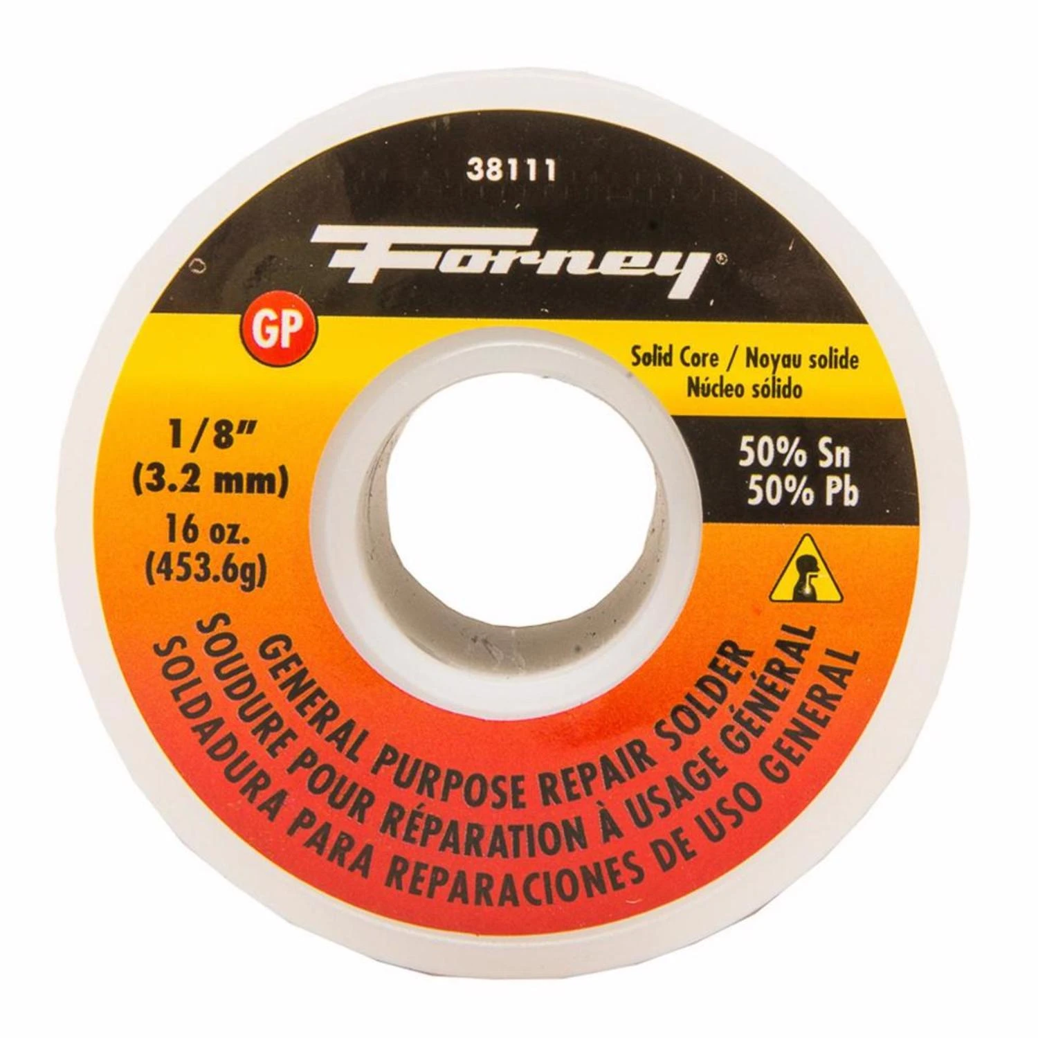 16 Oz Solid Wire Solder 0.13 In. Diameter Tin/lead 50/50 Alloy