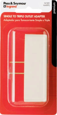 1219ibpcc5 15-amp Ivory Triple Grounding Adapter For Light Duty Applications