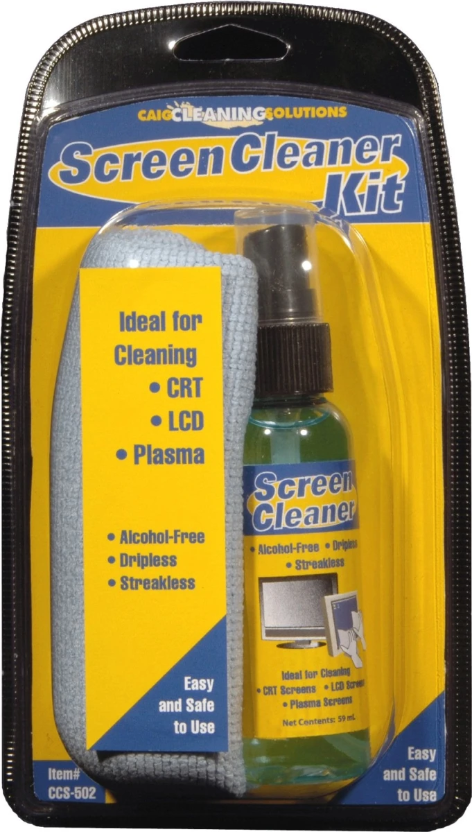 Ccs-502 Screen Cleaning Kit With Alcohol-free Spray And Microfiber Cloth