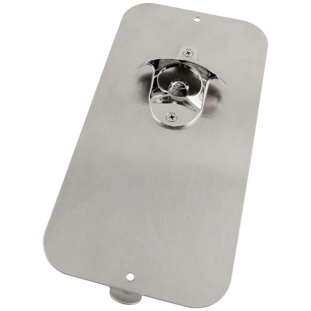 Magnet Source Pop N Catch Brushed Nickel Silver Stainless Steel Manual Magnetic Bottle Opener