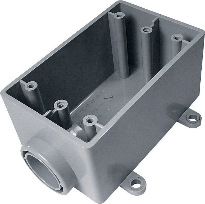18 Cu In Rectangle Pvc 1 Gang Electrical Box Gray - Model 5133364u