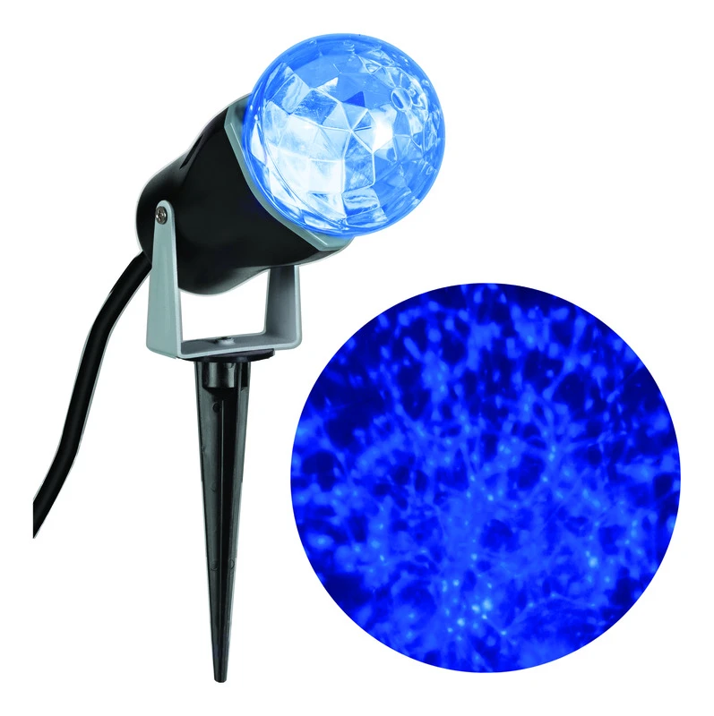 Led Blue Kaleidoscope Christmas Light Projector 3 Bulb Model 88619