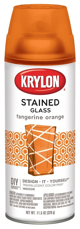 Stained Glass Translucent Tangerine Orange Spray Paint 11.5 Oz - Indoor Use