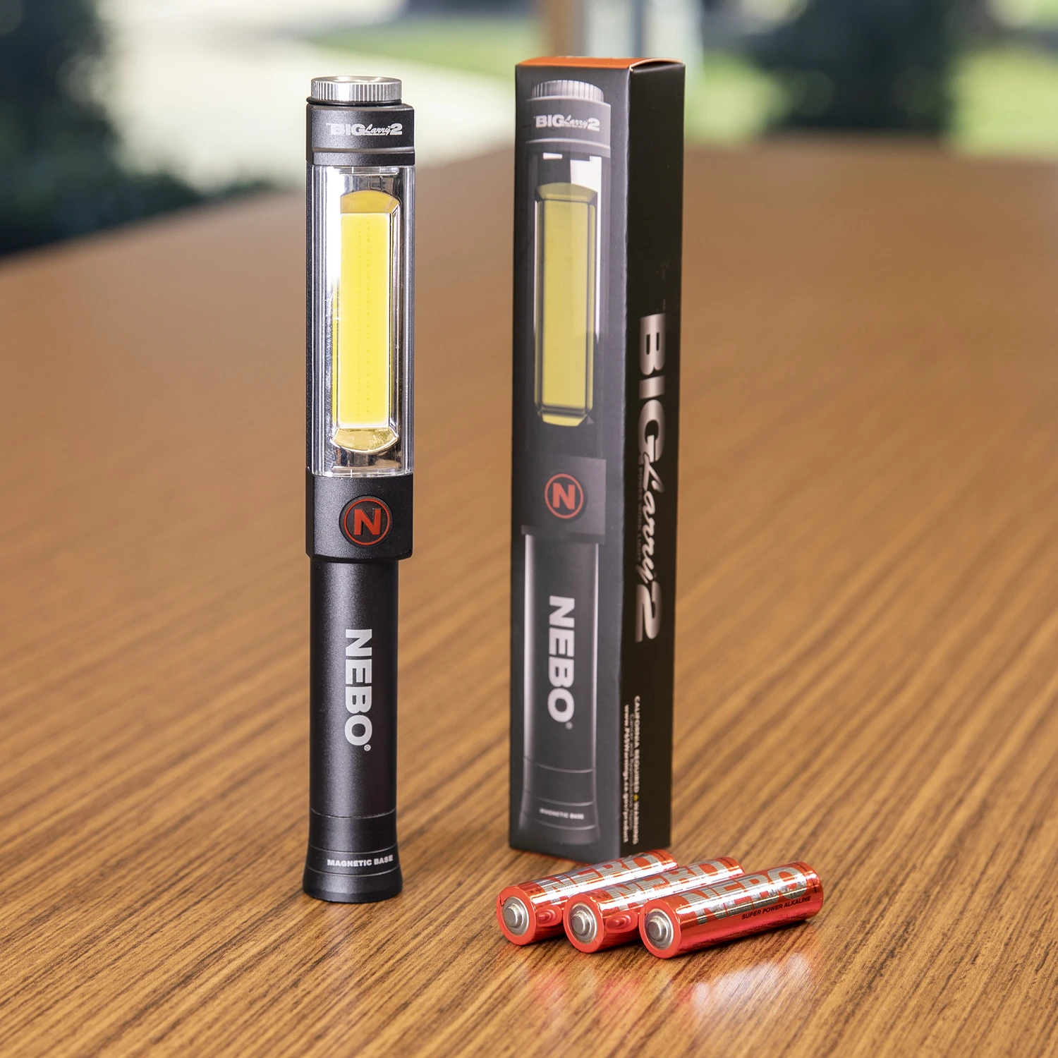 Big Larry 2 500 Lumens Gray Led C.o.b. Work Light With Aa Battery