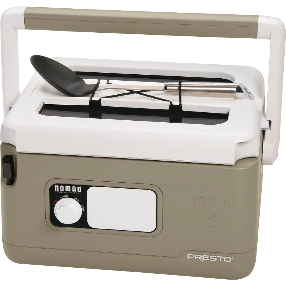 Presto Nomad 8 Quart Brown Plastic Slow Cooker With Locking Lid And Cool Touch Handles