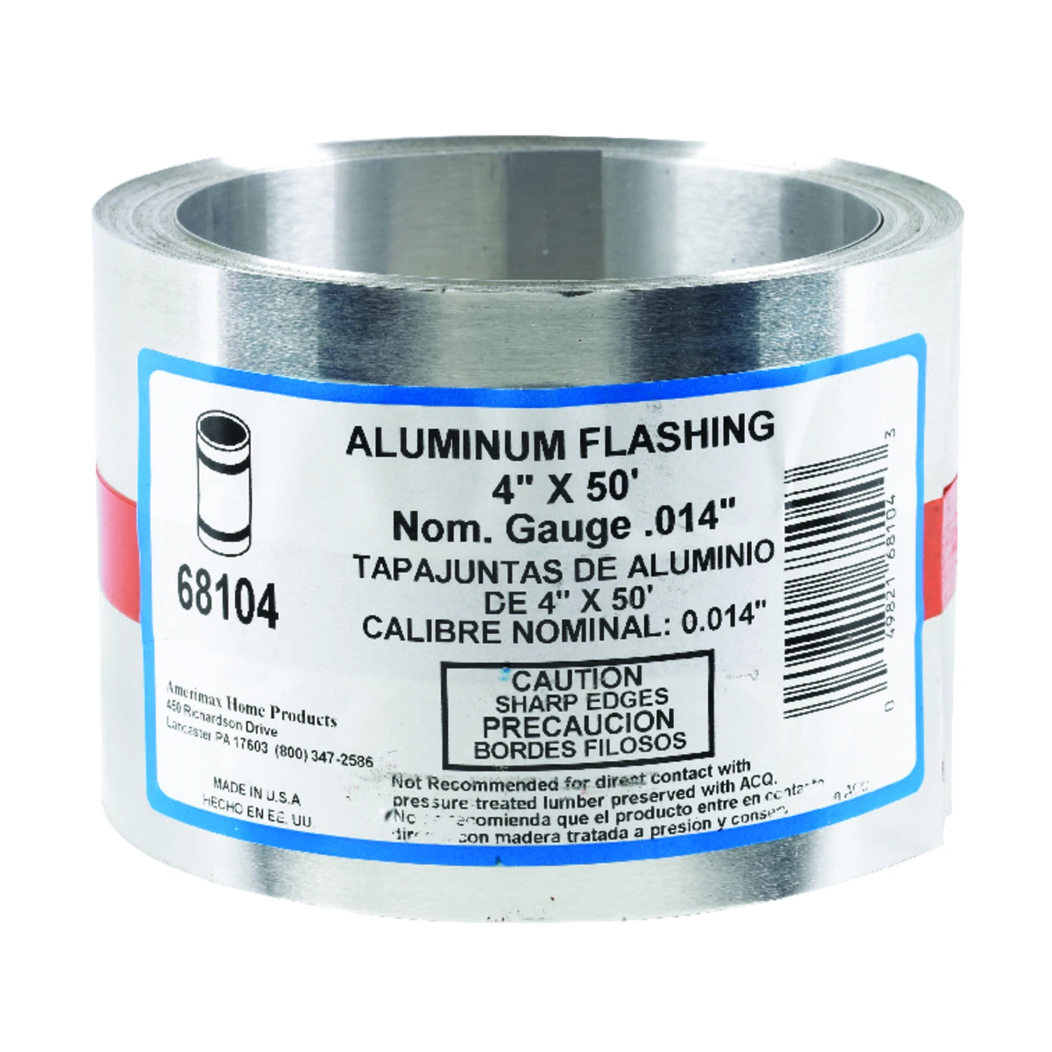 4 In. W X 50 Ft. L Aluminum Flashing - Multi-purpose Weatherproofing Solution