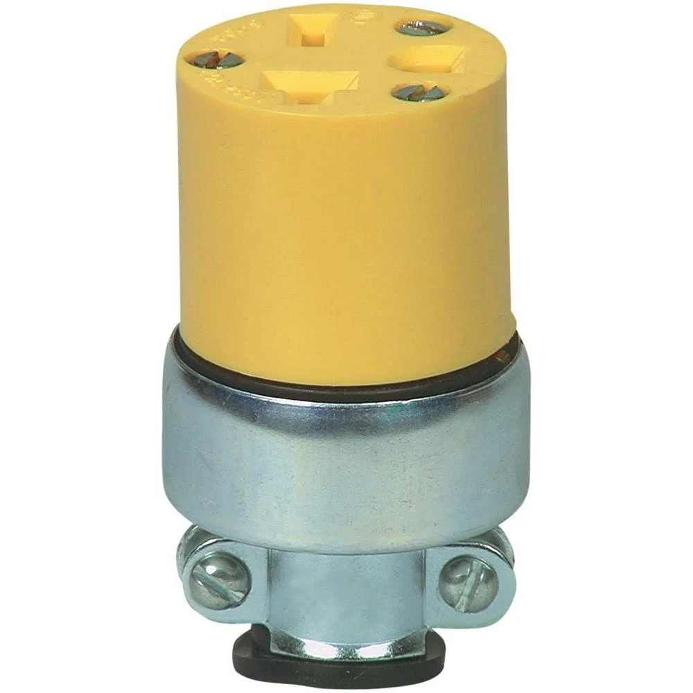 20 Amp 250-Volt 6-20 Commercial Grade Vinyl Armored Connector