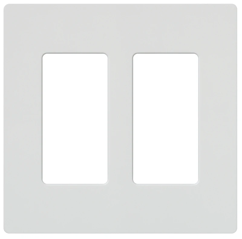 Lutron Claro White 2 gang Plastic Decorator Wall Plate 1 pk