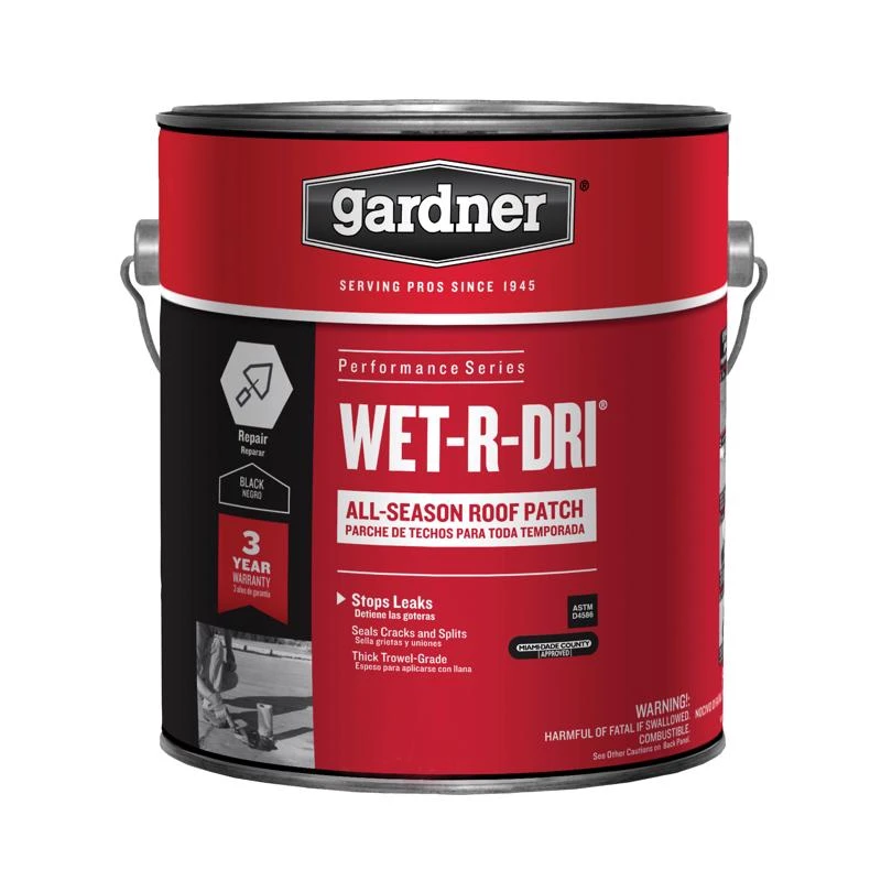 Gloss Black All-weather Roof Cement, 29 Ounce - Model 0378-ga