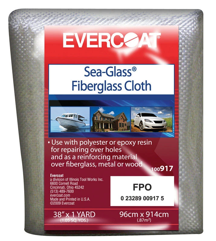 Sea Glass Fiberglass Cloth 38 In X 1 Yd - High Strength Marine Repair