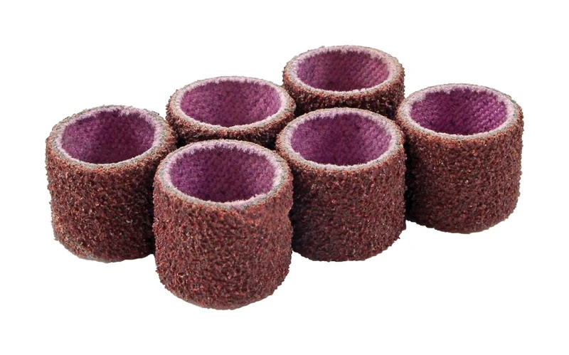 0.5 In. Diameter X 0.5 In. Length Medium Cloth Drum Sander Sleeve - 6 Pieces
