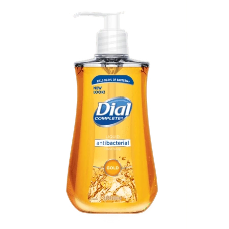Antibacterial Liquid Hand Soap With Moisturizer, Gold, 9.375 Fluid Ounces Pump