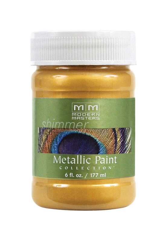 Shimmer Satin Gold Rush Water-based Metallic Paint 6 Oz
