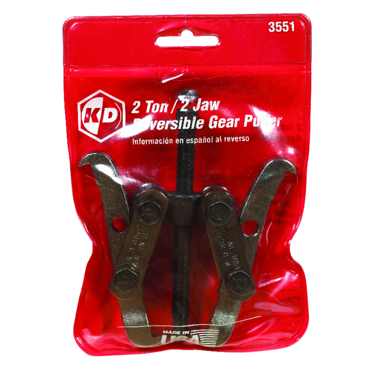 1 Piece Reversible Gear Puller, 2 Ton Capacity, Forged Alloy Steel, Model 3551d