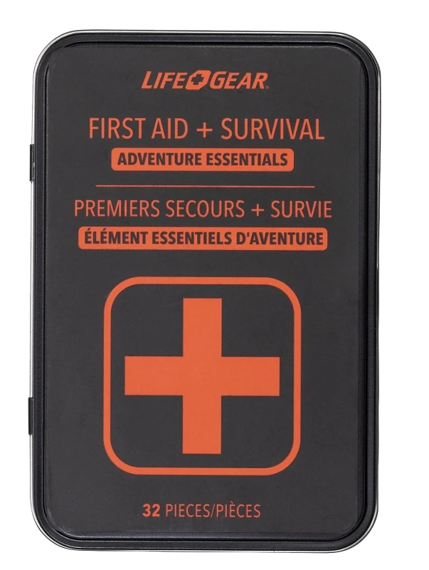 Life+gear 32pc First Aid Survival Kit In Compact Tin Case - Model 41-3803