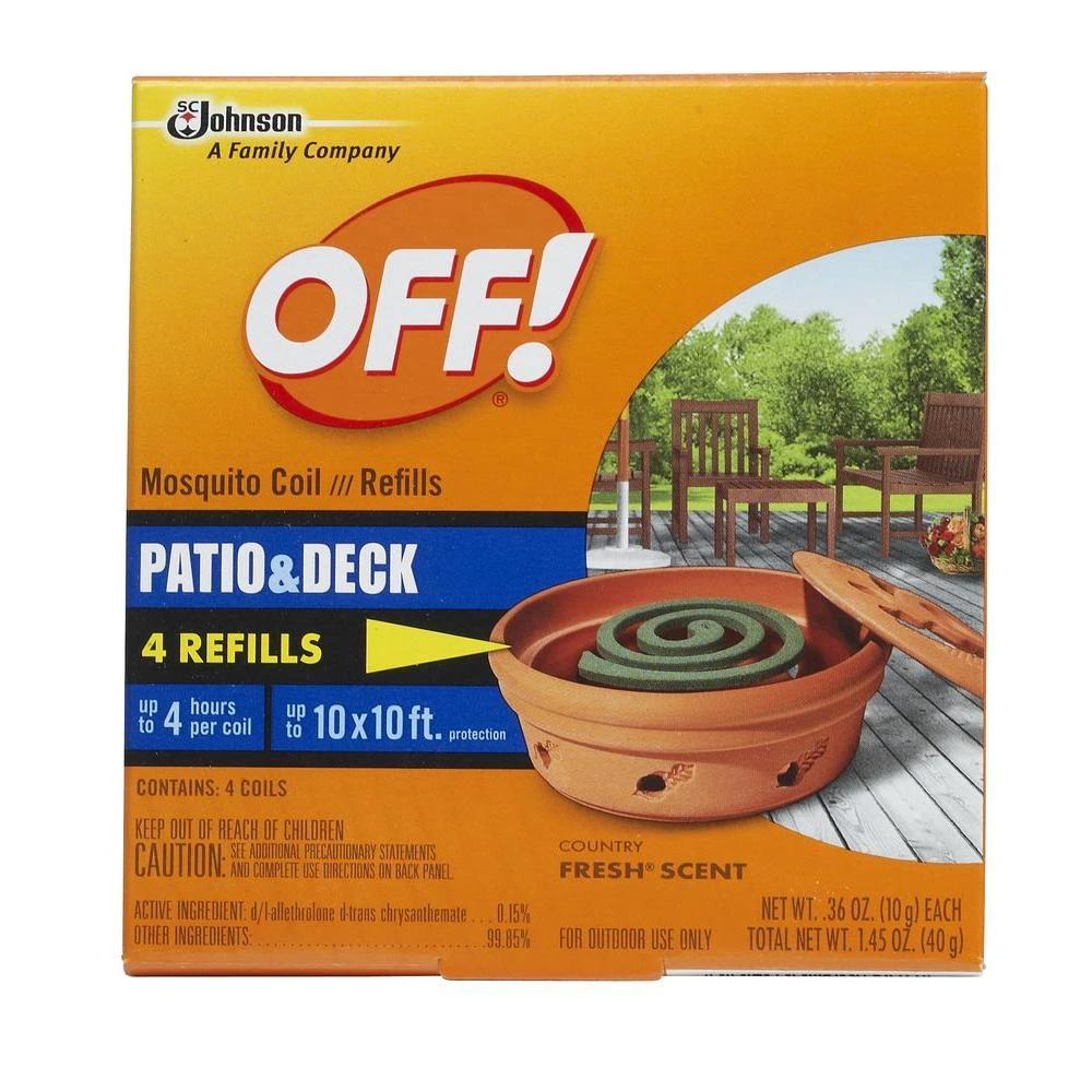 OFF! 4 Hr. Patio & Deck Coil Mosquito Repellent Refill (6-Pack)
