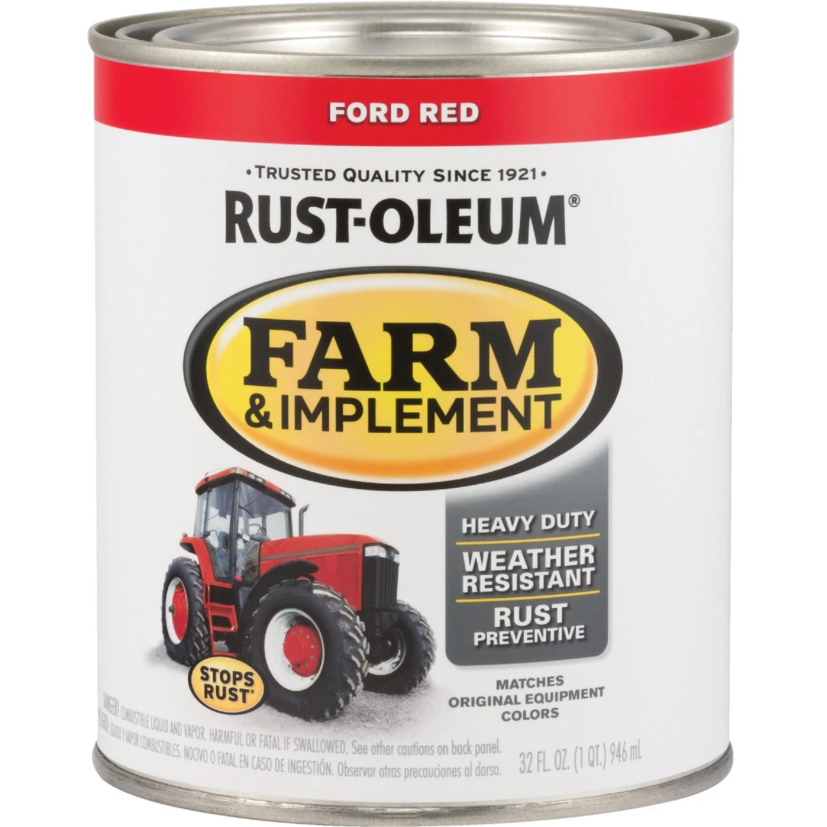 1 Quart Ford Red Gloss Farm & Implement Enamel Paint