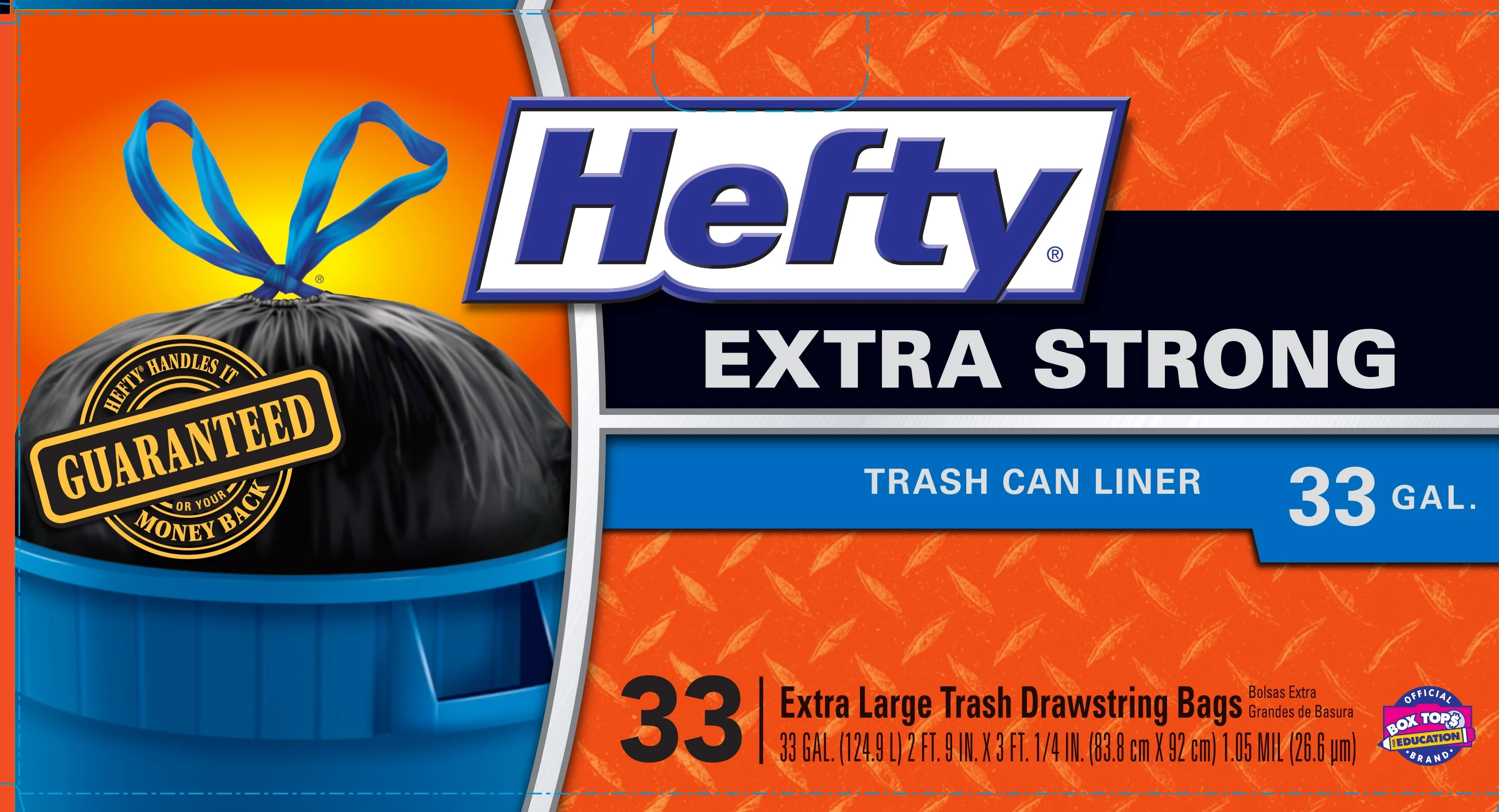 Cinch Sak Extra-large 33 Gallon Trash Bags - 1.1 Mil Thickness, 33 Count