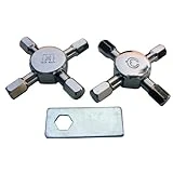 Pair of Chrome Faucet Cross Handles for Easy Grip and Classic Style