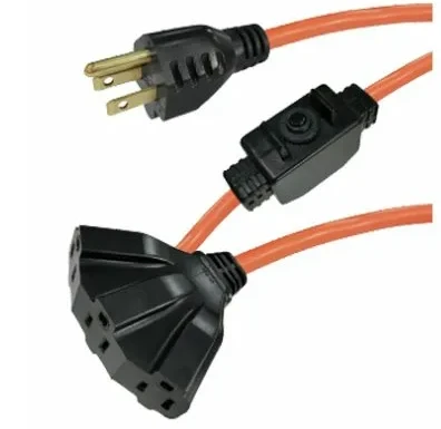 50-ft. Outdoor Extension Cord, Orange, 16/3 With Circuit Breaker