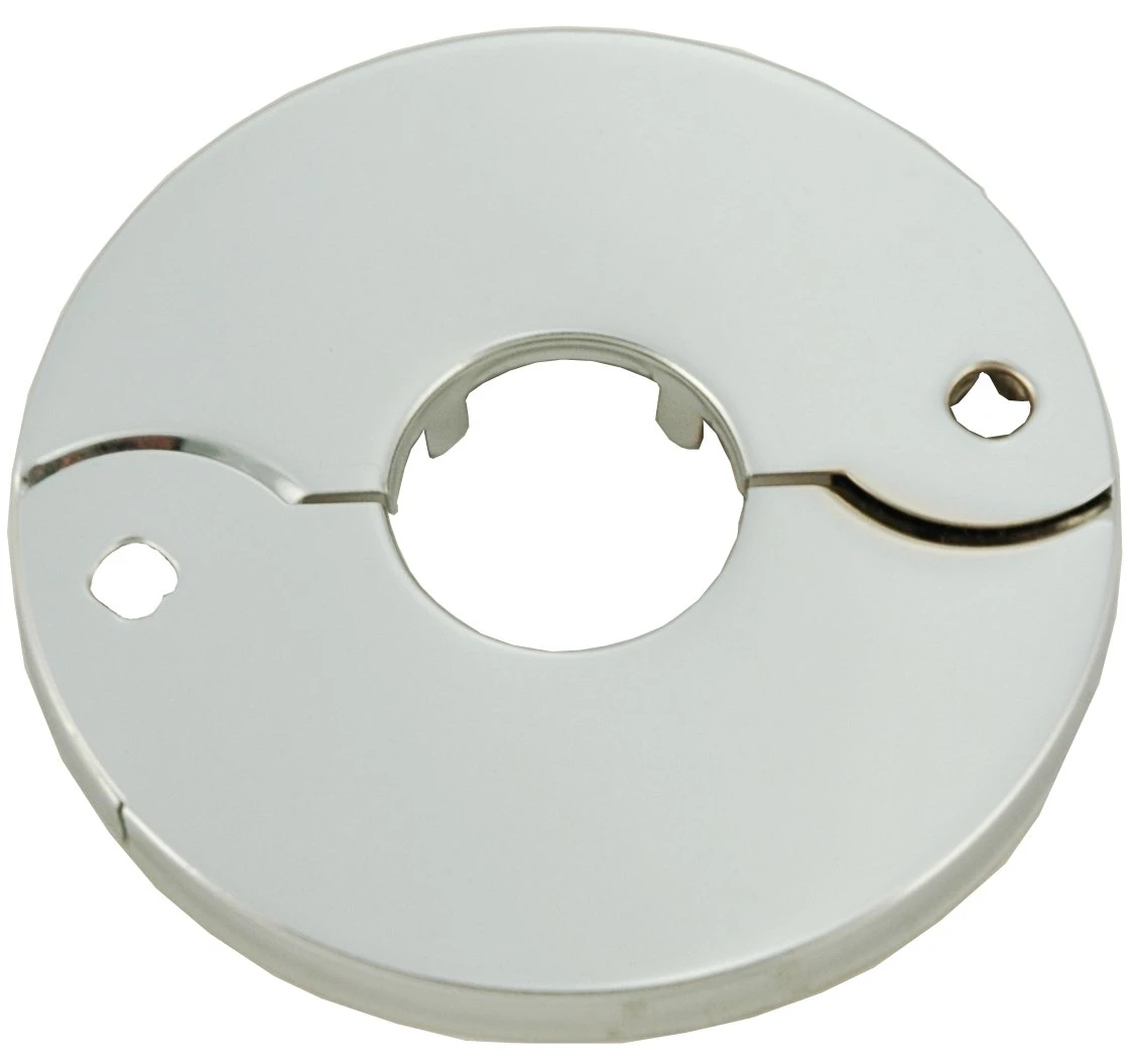 Pipe Fitting, Shallow Pipe Cover Flange Escutcheon, Chrome Plated, 3/4-In.