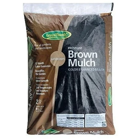 Brown Colored Mulch, 2 Cubic Feet Bag