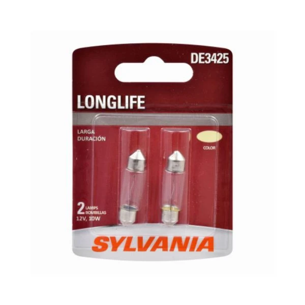 DE3425 Long Life Miniature Clear Bulb, DE3425LL BP2, 2-Pk.