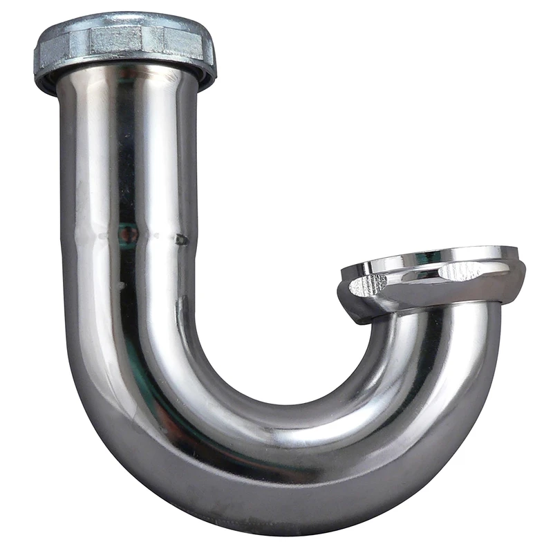 1-1/4 In. Chrome Plated Brass J-bend Sink Trap With Clean Out - Model 10487k