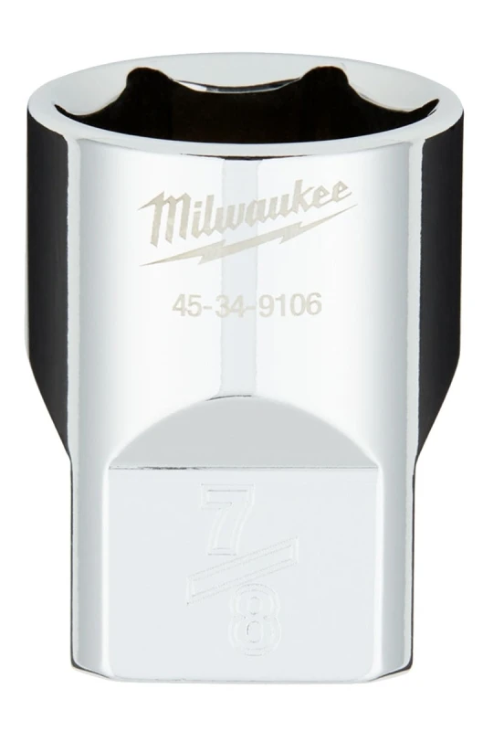 1/2 In. Drive 7/8 In. 6-point Shallow Standard Socket With Four Flat Sides
