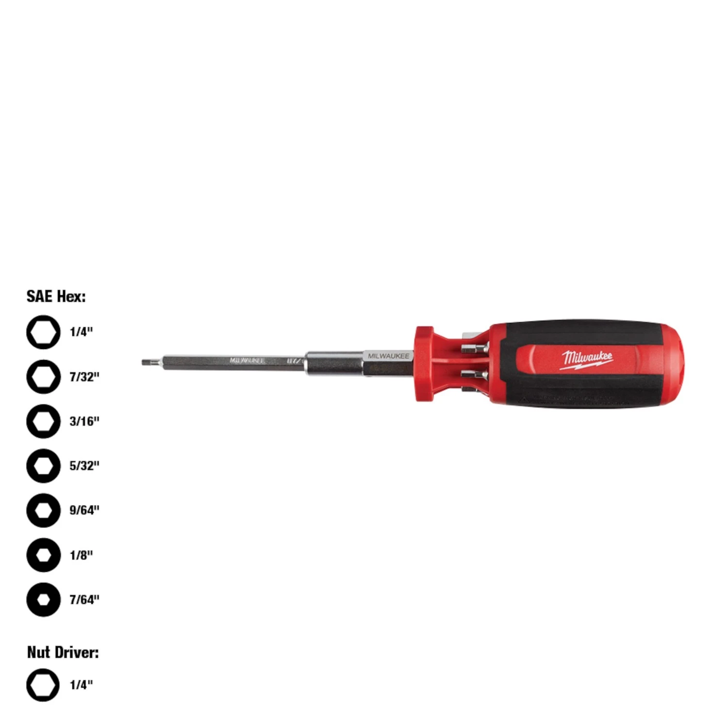 Power Groove 9-In-1 Multi-Bit Hex Key Set with SAE Sizes
