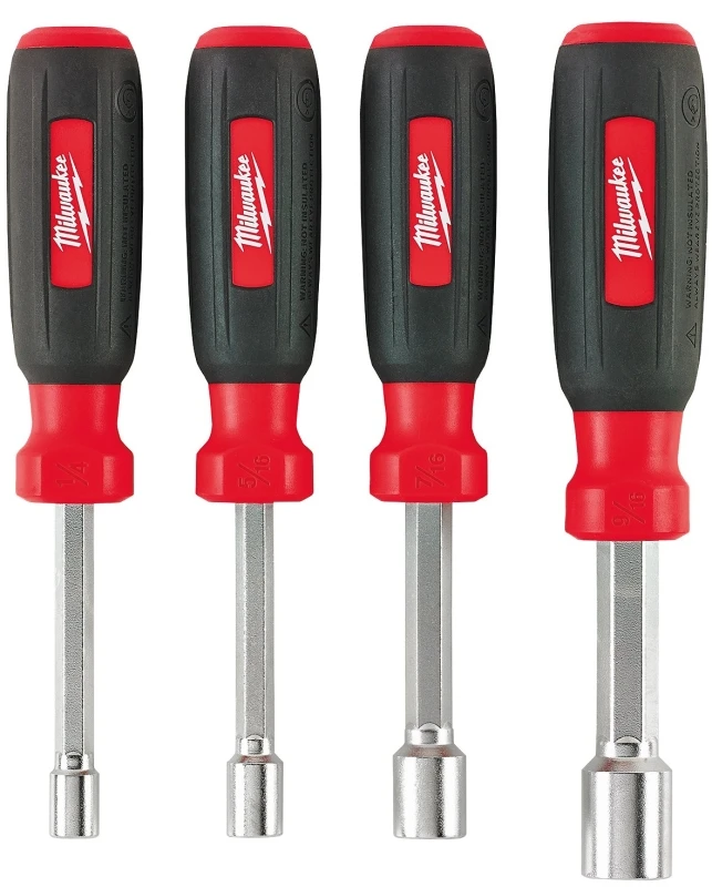 Milwaukee Standard 3 In. Hollow Shaft Nut Driver Set, 4-Piece