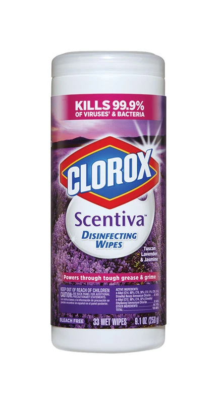 Cleaning Disinfecting Wipes, Lavender & Jasmine Scent, 33-Ct.