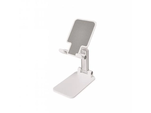 Foldable Cell Phone Stand, Silver/White