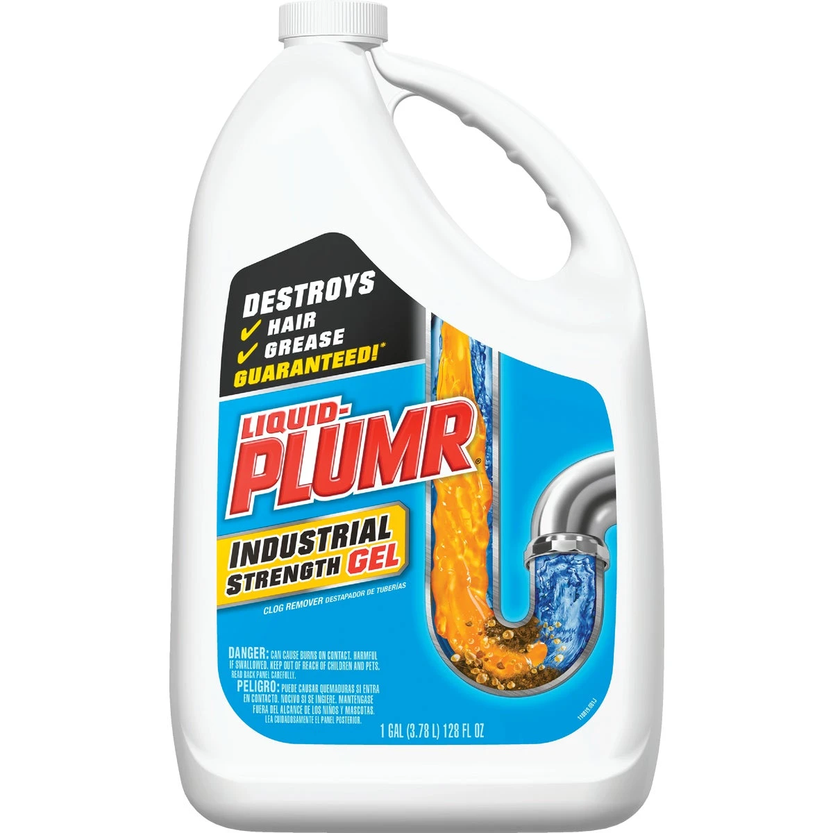 Industrial Strength Drain Opener Gel, 128 Ounce Bottle for Heavy Duty Clog Removal