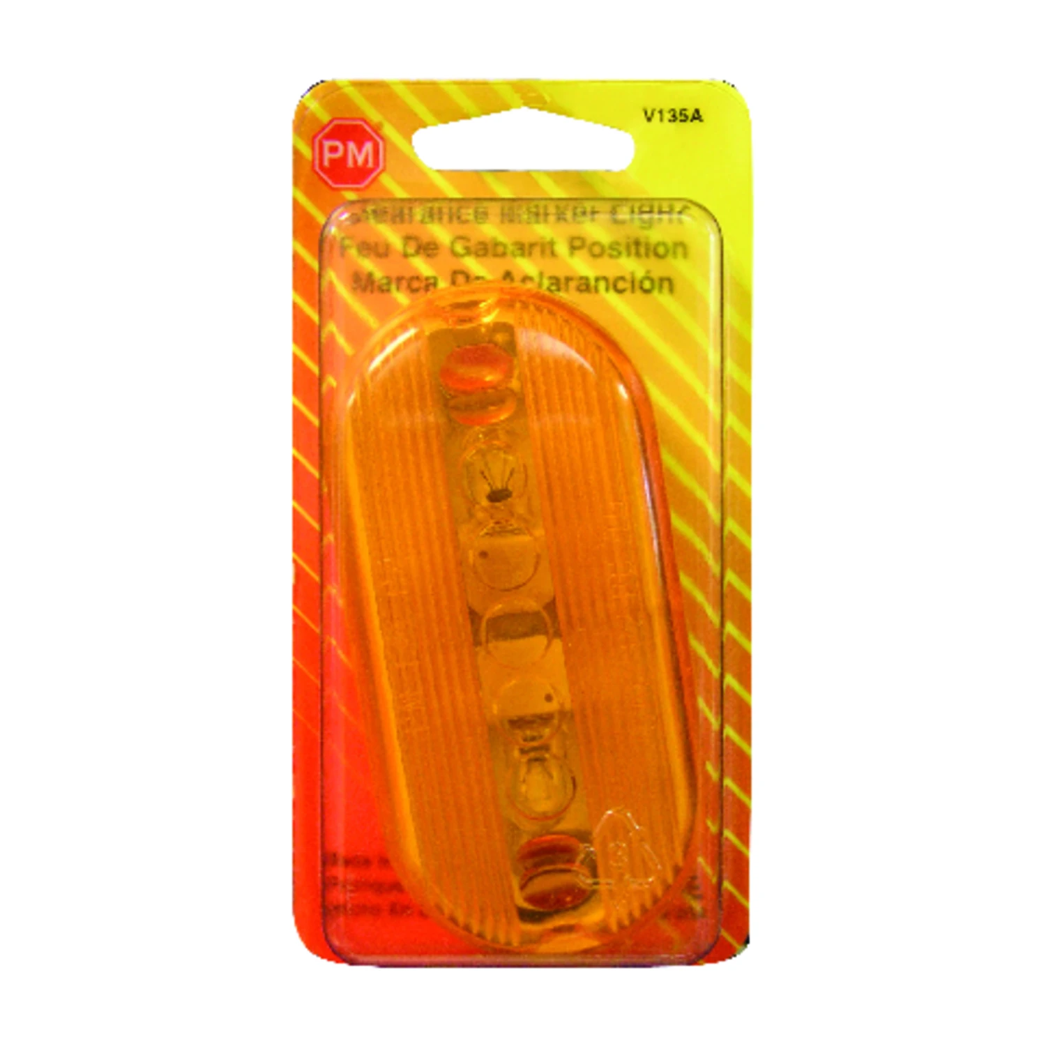 Oblong Amber 2 Inch Clearance Light With 15,000 Hour Bulb Life