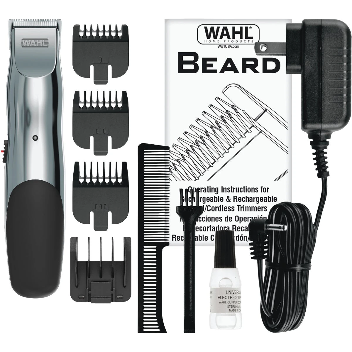 Rechargeable Beard Trimmer And Groomer With 7 Trimming Lengths And Accessories