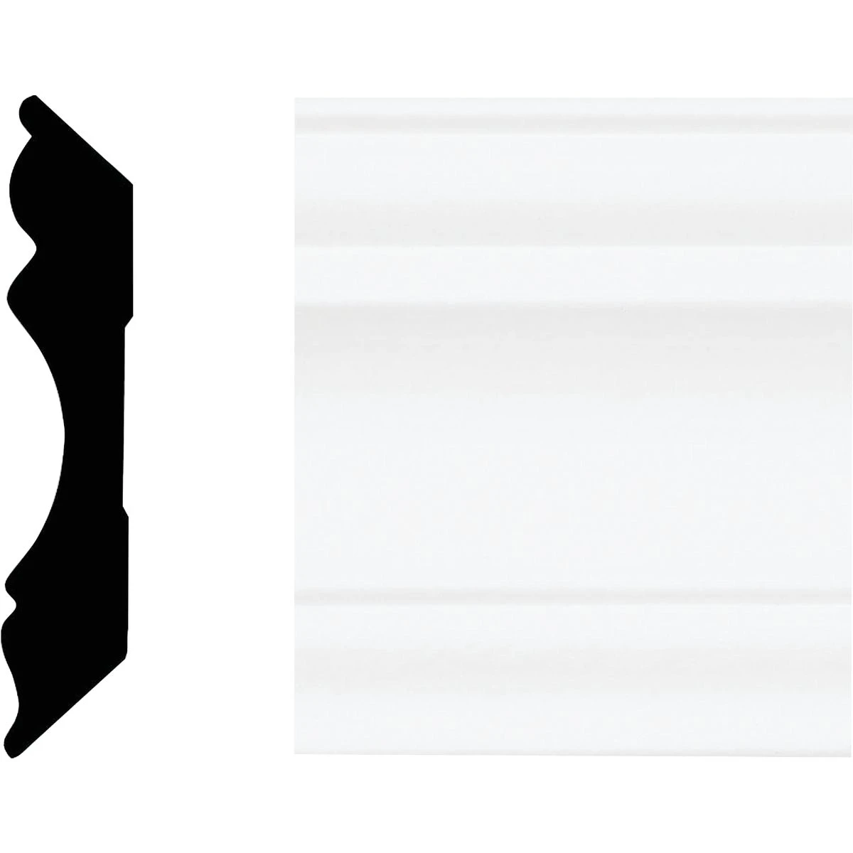 5/8 In. W. X 3-1/8 In. H. X 8 Ft. L. White Mdf Colonial Crown Molding