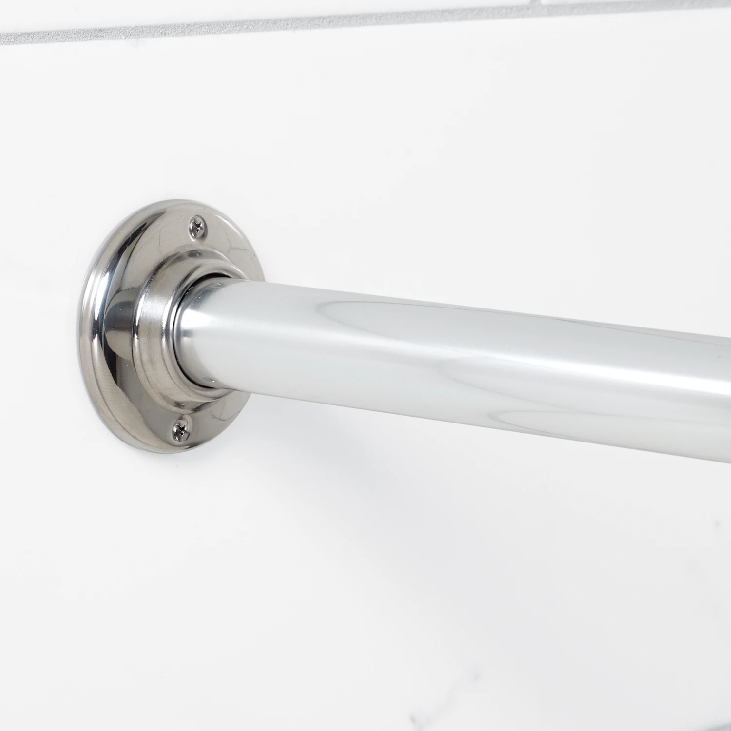 Builder's Shower Rod, Chrome Aluminum, 60-In.