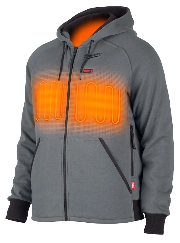 M12 Heated Hoodie Kit For Men, Medium, Gray With Battery And Charger