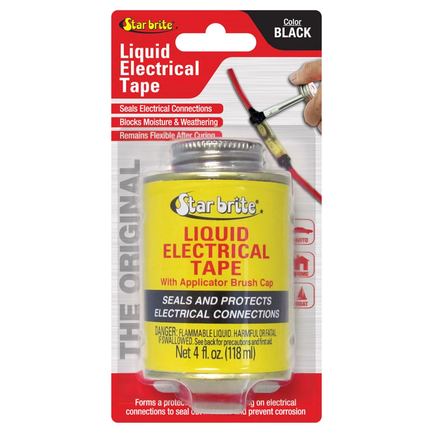 Liquid Electric Tape Waterproof Sealant, 4 Ounce Bottle