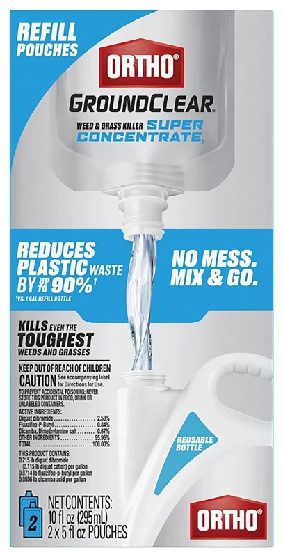GroundClear Weed & Grass Killer SUPER Concentrate Flexi, 5 oz. Each, 2-Pk.