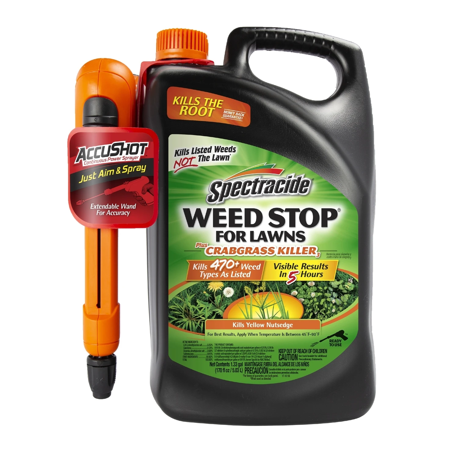 Weed Stop For Lawns Plus Crabgrass Killer 1.33 Gal. Accushot Sprayer
